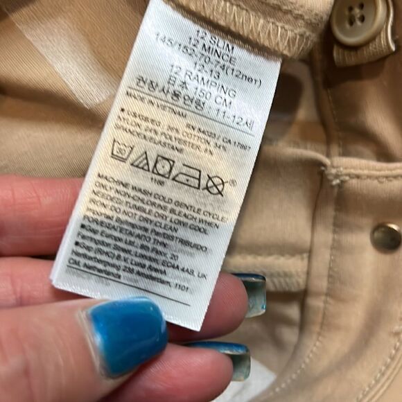 GAP Kids Beige Uniform Ponte Pants, 12 Slim! - Picture 7 of 7